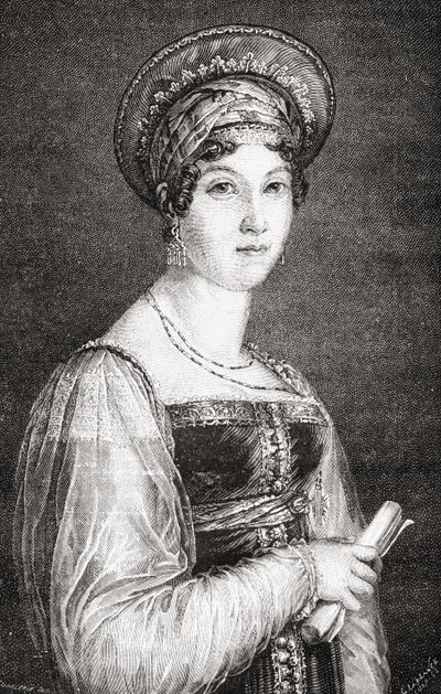 Mademoiselle Mars, gravada por La Plante, de "História da Revolução Francesa" por Louis Blanc (1811-82) de H. de la Charlerie