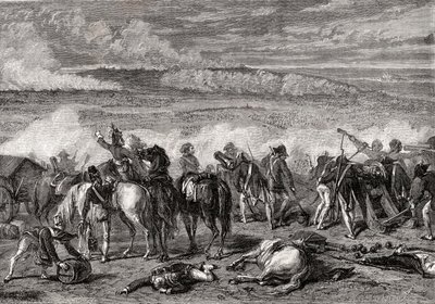 A Batalha de Jemappes, 6 de novembro de 1792, gravada por Alexandre Hurel de H. de la Charlerie
