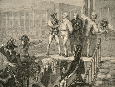 A execução de Luís XVI em 21 de janeiro de 1793 de H. de la Charlerie