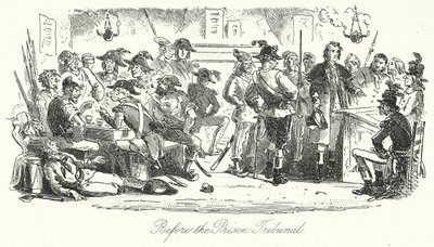 Perante o Tribunal da Prisão (gravura) de Hablot Knight (1815-92) (after) Browne