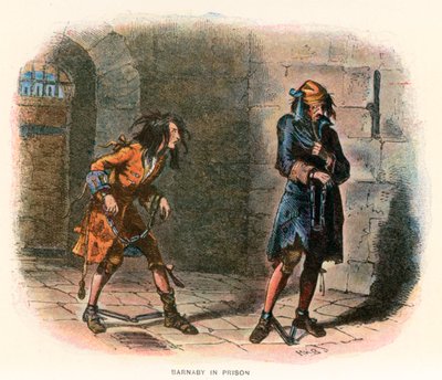 Ilustração para Barnaby Rudge (litografia a cores) de Hablot Knight (1815-92) (after) Browne