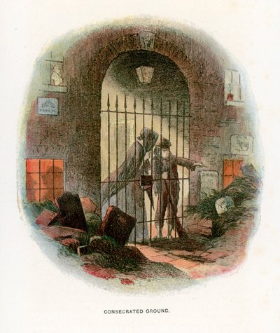 Ilustração para Bleak House (litografia a cores) de Hablot Knight (1815-92) (after) Browne