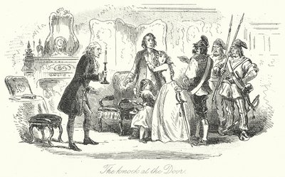 O bater à porta (gravura) de Hablot Knight (1815-92) (after) Browne