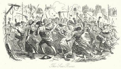 O Mar se Levanta (gravura) de Hablot Knight (1815-92) (after) Browne