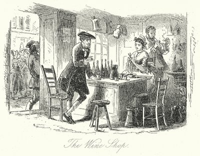 A loja de vinhos (gravura) de Hablot Knight (1815-92) (after) Browne