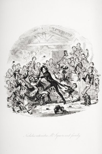Ilustração para o Nicholas Nickleby de Charles Dickens de Hablot Knight (1815 92) Browne