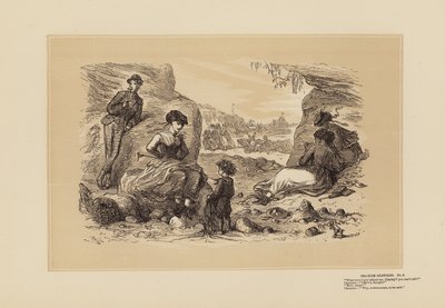 Sea-Side Sketches, n.º 6, Not a Bad Guess (gravura) de Hablot Knight (1815 92) Browne