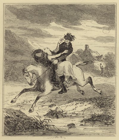 Rapto de Miss Gould de Hablot Knight Browne