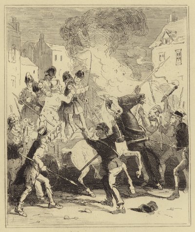 Tumultos de Birmingham de Hablot Knight Browne