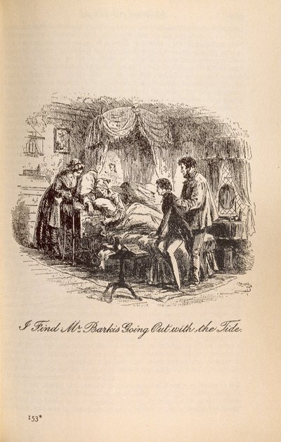 Eu encontro o Sr. Barkis saindo com a maré, de David Copperfield por Charles Dickens (1812-70) de Hablot Knight Browne