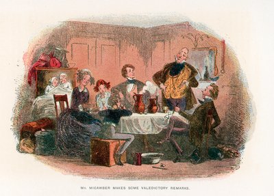 Ilustração para David Copperfield de Hablot Knight Browne