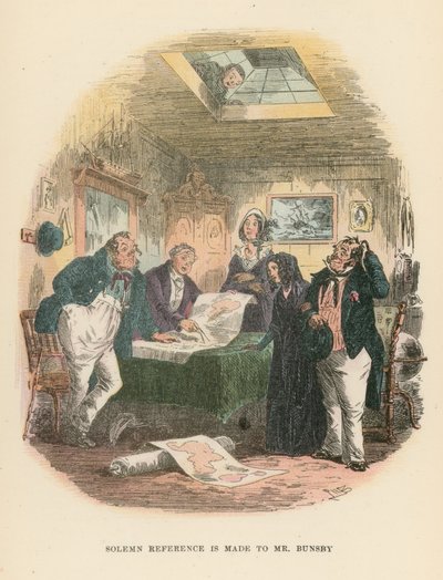 Ilustração para Dombey e filho de Hablot Knight Browne