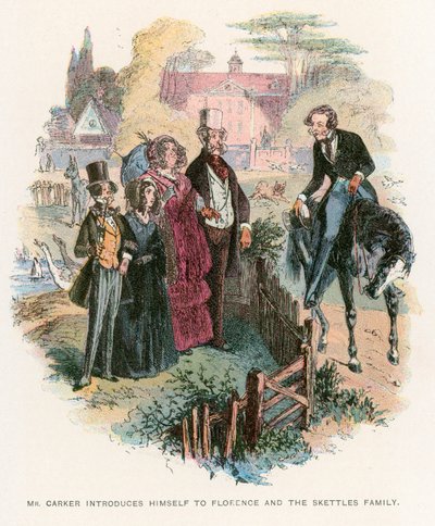 Ilustração para Dombey e filho de Hablot Knight Browne