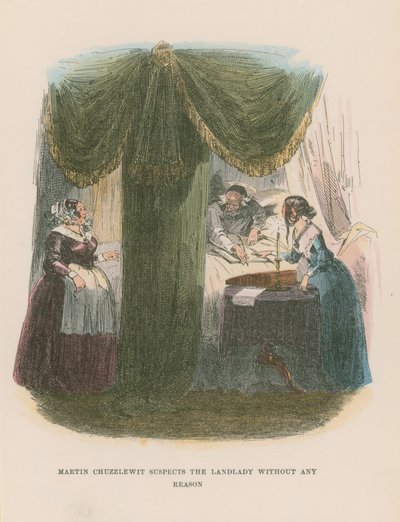 Ilustração para Martin Chuzzlewit de Hablot Knight Browne