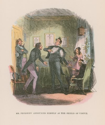 Ilustração para Martin Chuzzlewit de Hablot Knight Browne