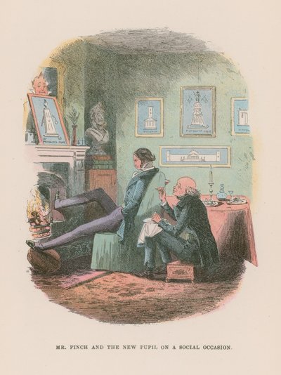 Ilustração para Martin Chuzzlewit de Hablot Knight Browne