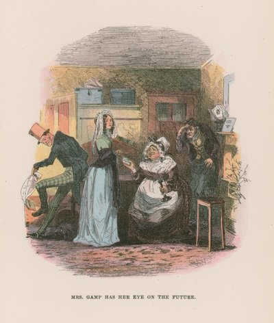 Ilustração para Martin Chuzzlewit de Hablot Knight Browne