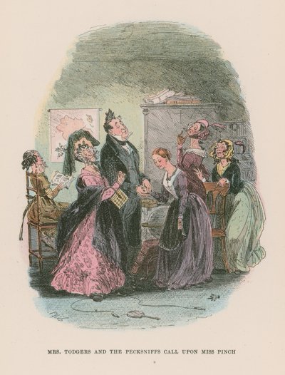 Ilustração para Martin Chuzzlewit de Hablot Knight Browne