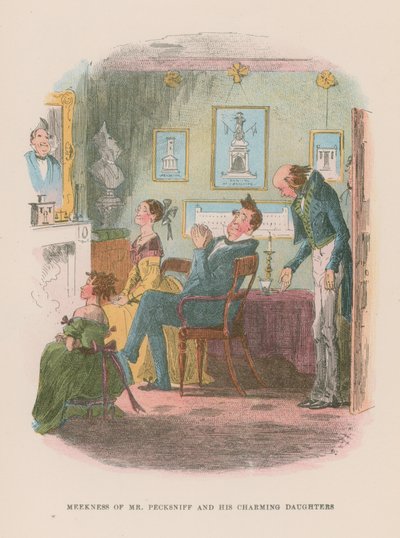 Ilustração para Martin Chuzzlewit de Hablot Knight Browne