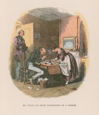 Ilustração para Martin Chuzzlewit de Hablot Knight Browne