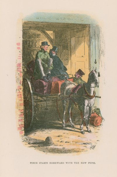 Ilustração para Martin Chuzzlewit de Hablot Knight Browne