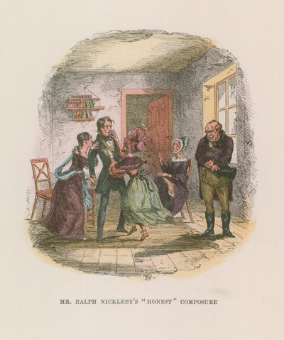 Ilustração para Nicholas Nickleby de Hablot Knight Browne