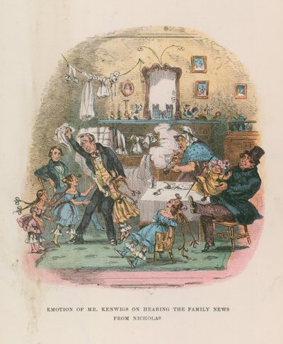 Ilustração para Nicholas Nickleby de Hablot Knight Browne