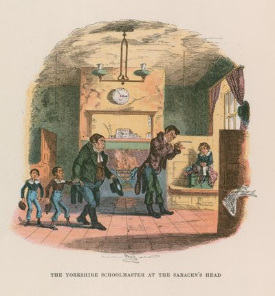Ilustração para Nicholas Nickleby de Hablot Knight Browne