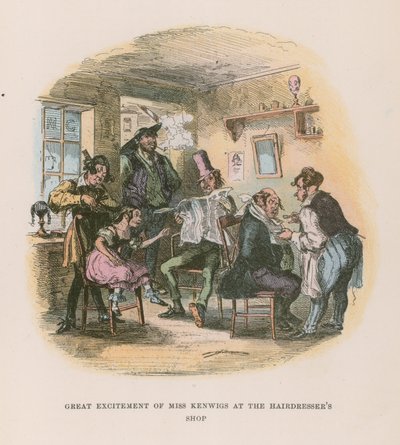 Ilustração para Nicholas Nickleby de Hablot Knight Browne