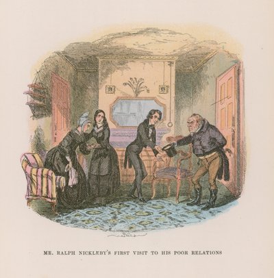 Ilustração para Nicholas Nickleby de Hablot Knight Browne