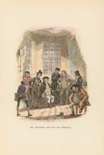 Ilustração para papéis de Pickwick de Hablot Knight Browne