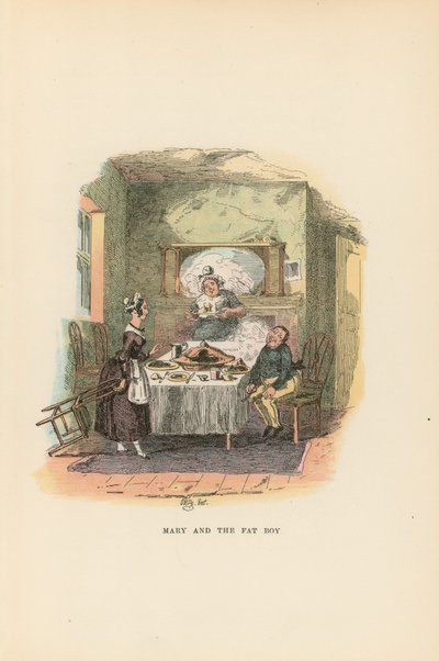 Ilustração para papéis de Pickwick de Hablot Knight Browne