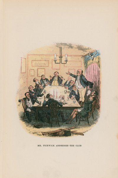 Ilustração para papéis de Pickwick de Hablot Knight Browne