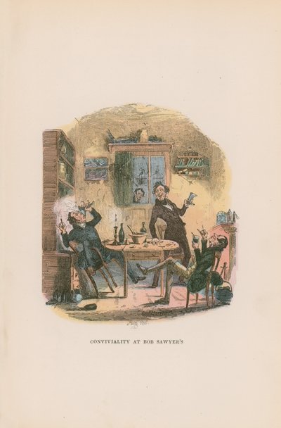Ilustração para papéis de Pickwick de Hablot Knight Browne