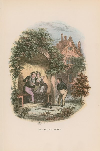 Ilustração para papéis de Pickwick de Hablot Knight Browne