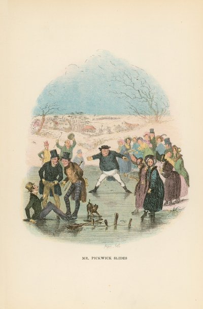 Ilustração para papéis de Pickwick de Hablot Knight Browne