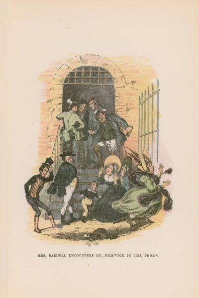 Ilustração para papéis de Pickwick de Hablot Knight Browne
