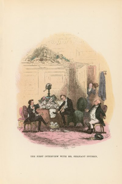 Ilustração para papéis de Pickwick de Hablot Knight Browne