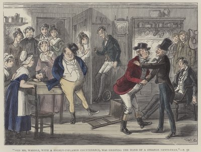 Ilustração para papéis de Pickwick de Hablot Knight Browne
