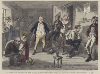 Ilustração para papéis de Pickwick de Hablot Knight Browne