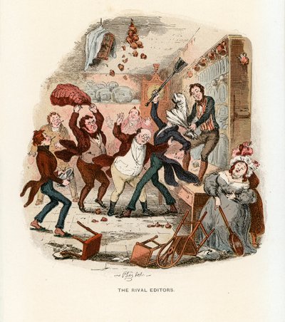 Ilustração para os papéis de Pickwick de Hablot Knight Browne