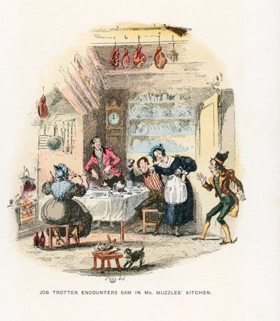 Ilustração para os papéis de Pickwick de Hablot Knight Browne