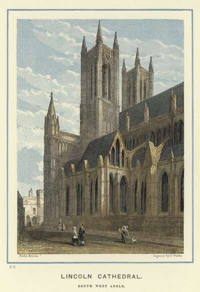 Catedral de Lincoln, ângulo oeste sul de Hablot Knight Browne