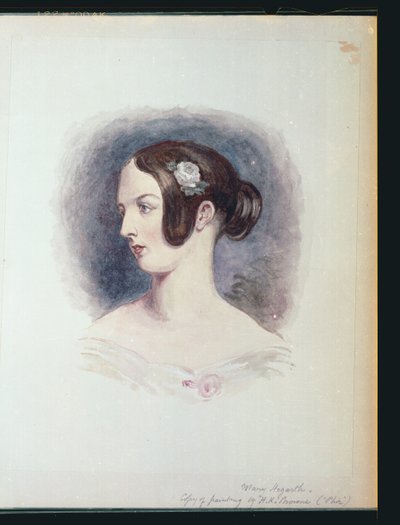 Mary Hogarth, c.1890 (wc no papel) de Hablot Knight Browne