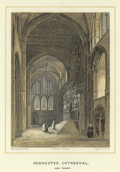 Rochester, catedral, norte, transept de Hablot Knight Browne