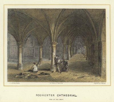 Catedral de Rochester, vista da cripta de Hablot Knight Browne