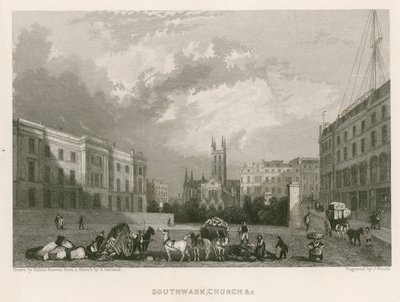 Igreja do St Saviour, Southwark, Londres de Hablot Knight Browne