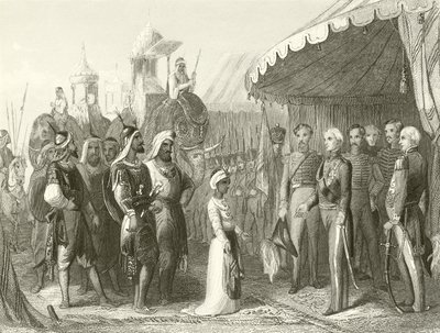 Submissão do marajá Dhuleep Singh a Sir Henry Hardinge de Hablot Knight Browne