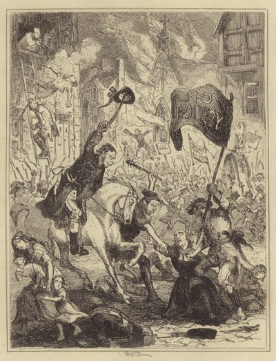 Os tumultos de Londres de Hablot Knight Browne