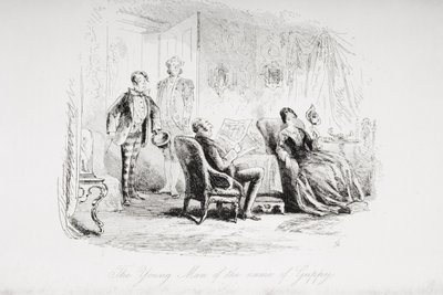 O jovem de nome Guppy, ilustração de &39;Bleak House&39; de Charles Dickens (1812-1870) publicou 1853 de Hablot Knight Browne